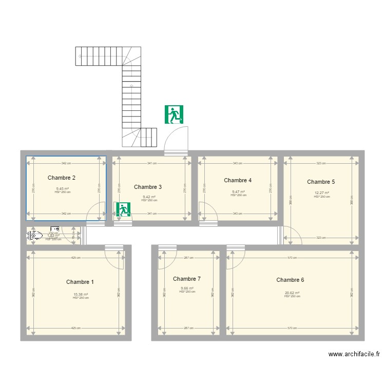 Etage sans aménagement. Plan de 0 pièce et 0 m2