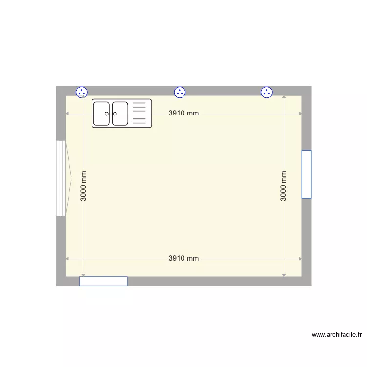 Plan cuisine. Plan de 