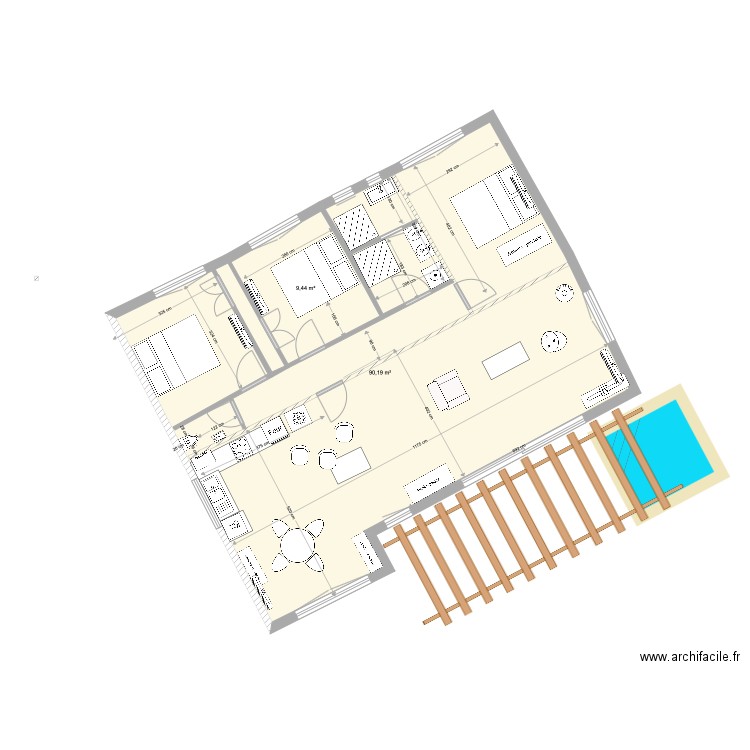 Abatilles travaux  corrigé. Plan de 0 pièce et 0 m2