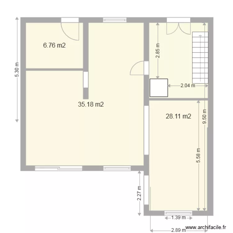 Plan projet 2 sans garage. Plan de 