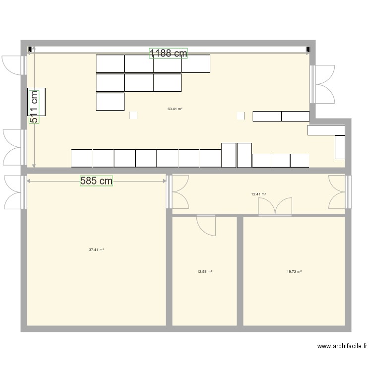 magasin. Plan de 0 pièce et 0 m2