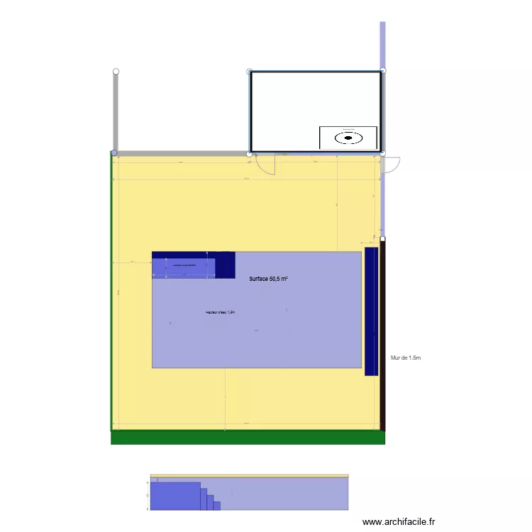 Piscine La Plaine - vue de dessus V5. Plan de Piscine La Plaine - vue de dessus V5. Plan de