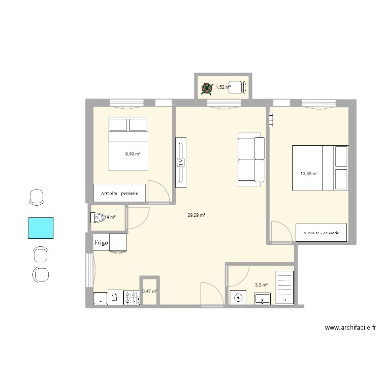 T3 catalanos V2. Plan de 0 pièce et 0 m2