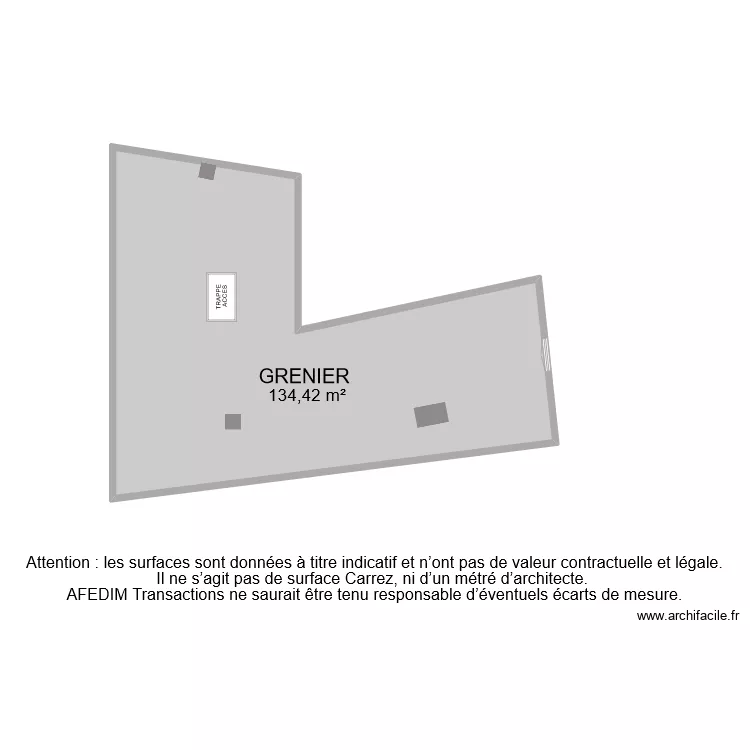 BI 9028 GRENIER . Plan de 