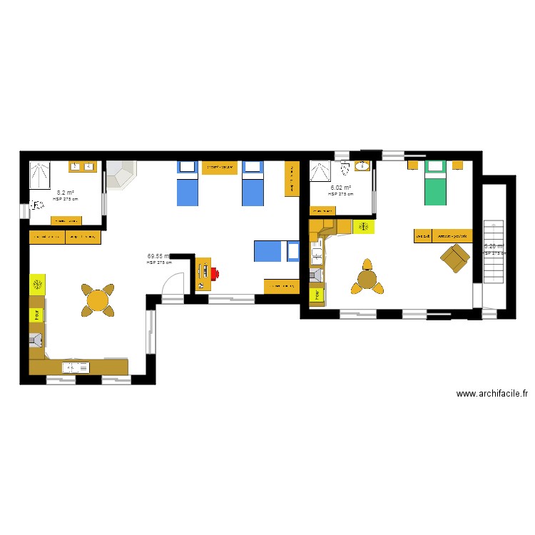 maison de  campagne. Plan de 0 pièce et 0 m2