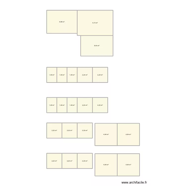 Baln&eacute;o HRS. Plan de 23 pièces et 73 m²