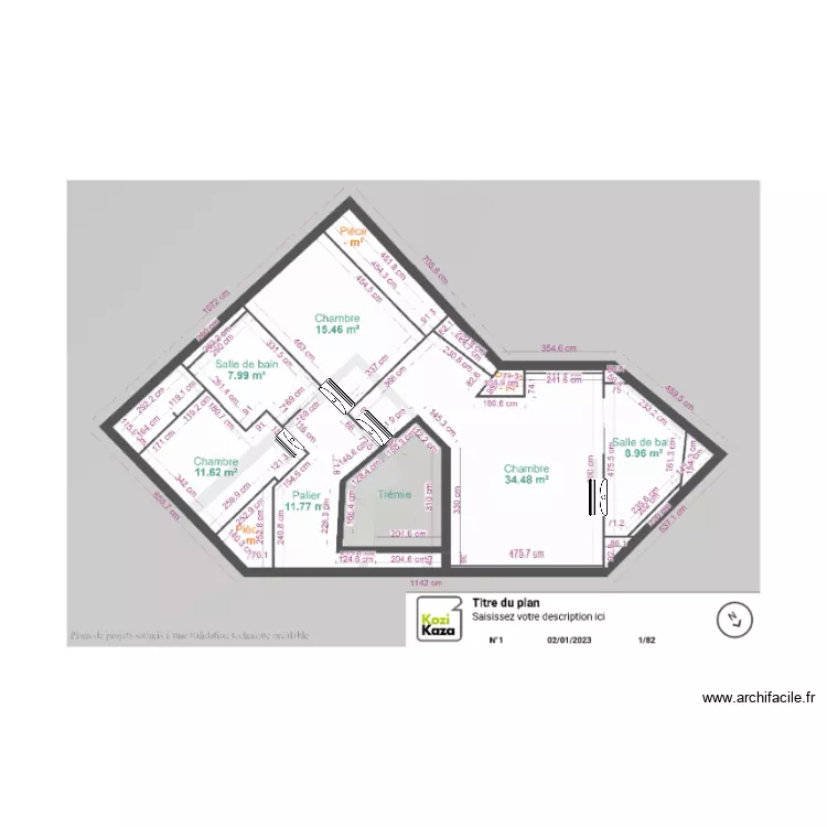 maison m2 R+1. Plan de maison m2 R+1. Plan de