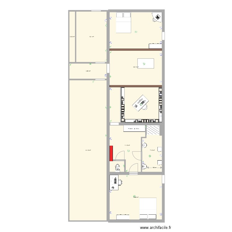 Futur Grenier electricité. Plan de 0 pièce et 0 m2