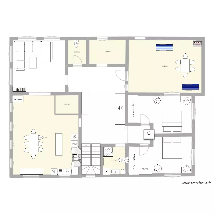 Plan initial. Plan de Plan initial. Plan de