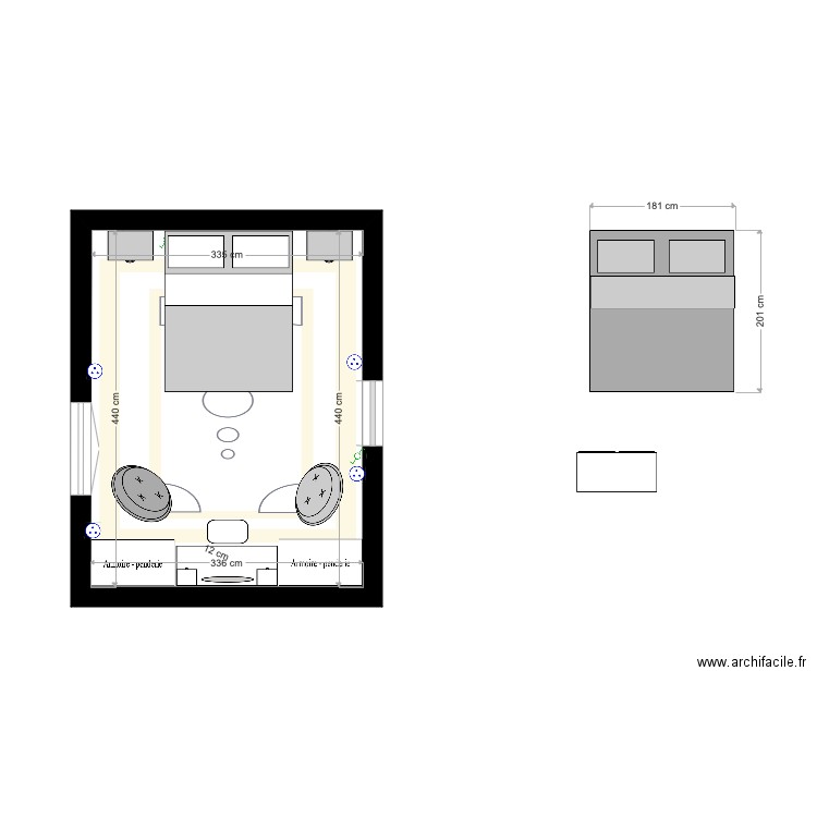 Saint Briac Chambre 1. Plan de 0 pièce et 0 m2