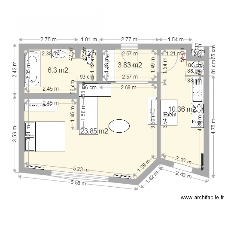 Appartement. Plan de 0 pièce et 0 m2