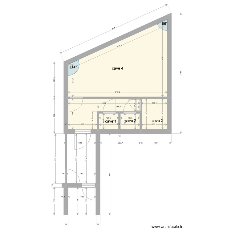 plan caves. Plan de 0 pièce et 0 m2