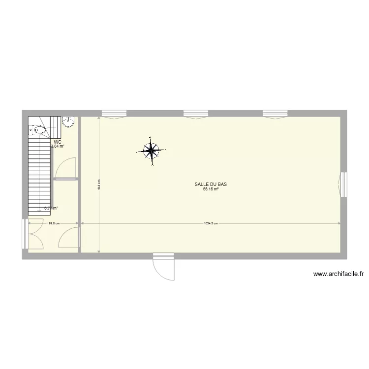 SALLE DU BAS 0807. Plan de 