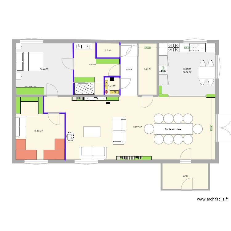 maison v23. Plan de 0 pièce et 0 m2