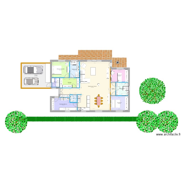 ManoirGossetC&F. Plan de 12 pièces et 175 m2