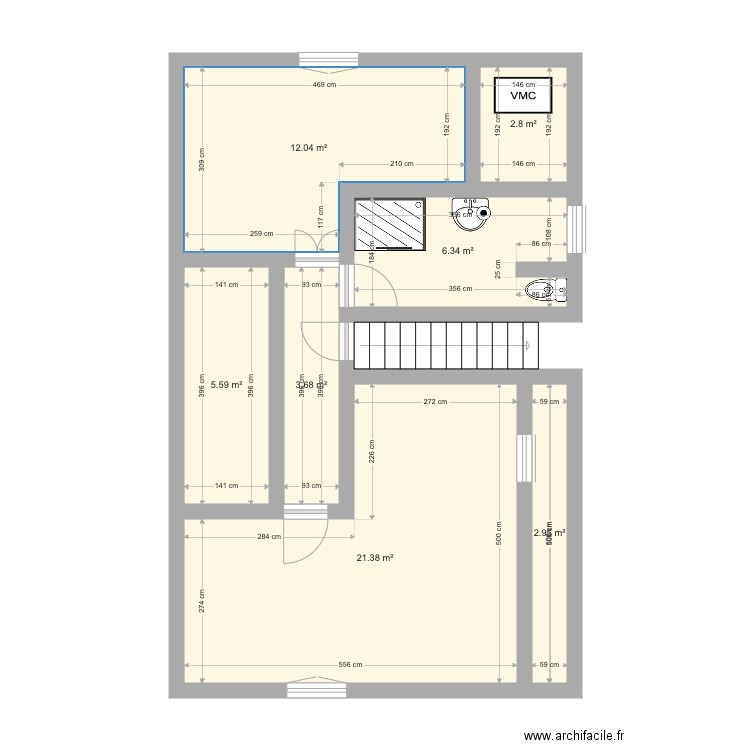 étage chambres SDB. Plan de 0 pièce et 0 m2