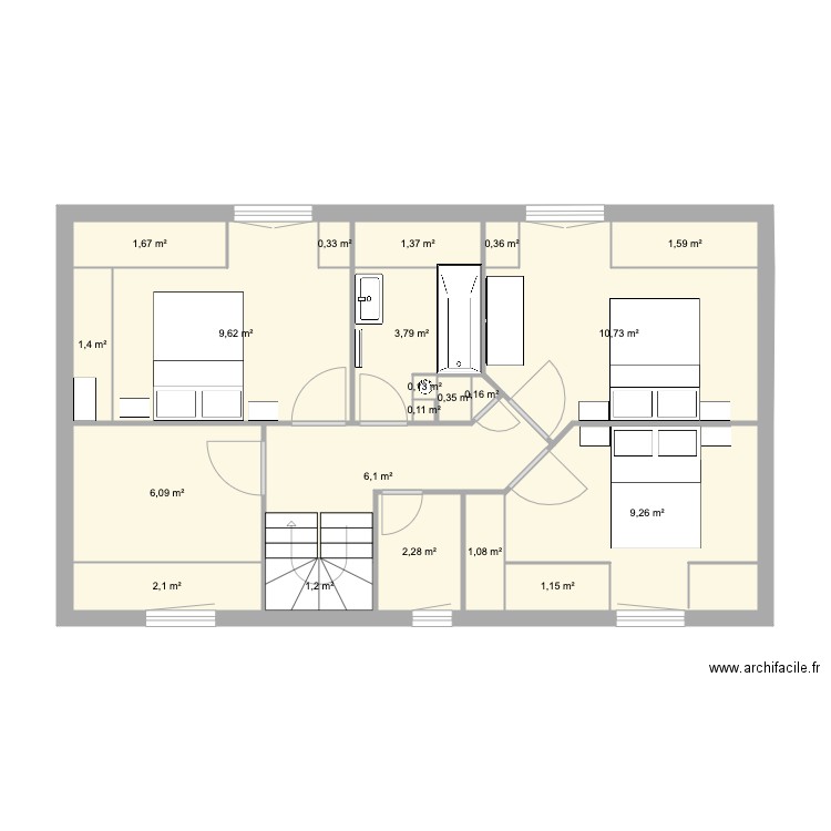 etage maison 29950. Plan de 0 pièce et 0 m2