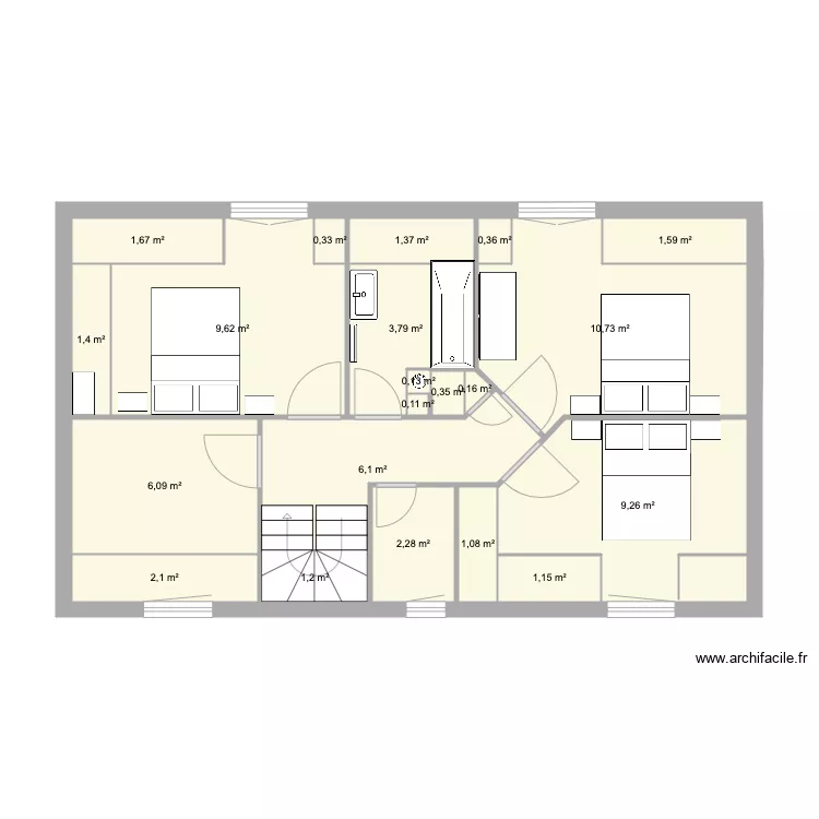 etage maison 29950. Plan de 