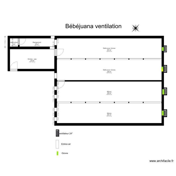 B&eacute;b&eacute;juana ventilations. Plan de 