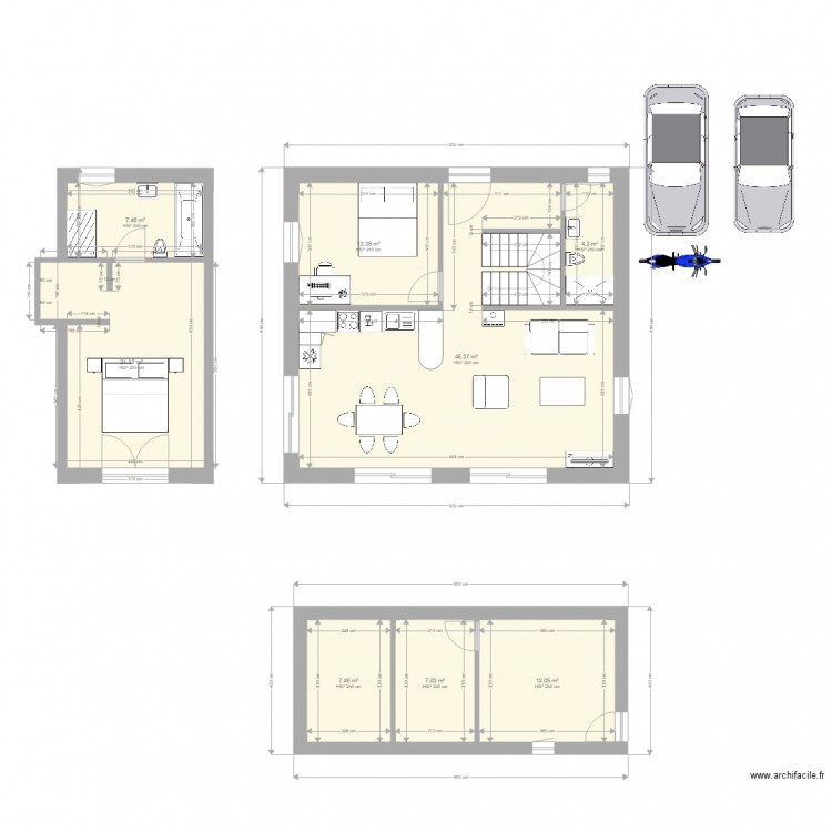 maison b. Plan de 0 pièce et 0 m2