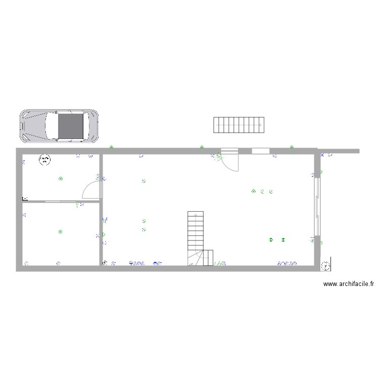 DHERT MARIEN. Plan de 3 pièces et 86 m2