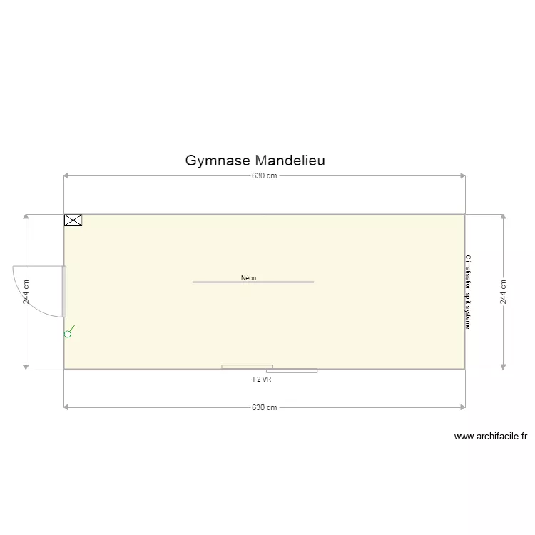 GYMNASE MANDELIEU. Plan de 