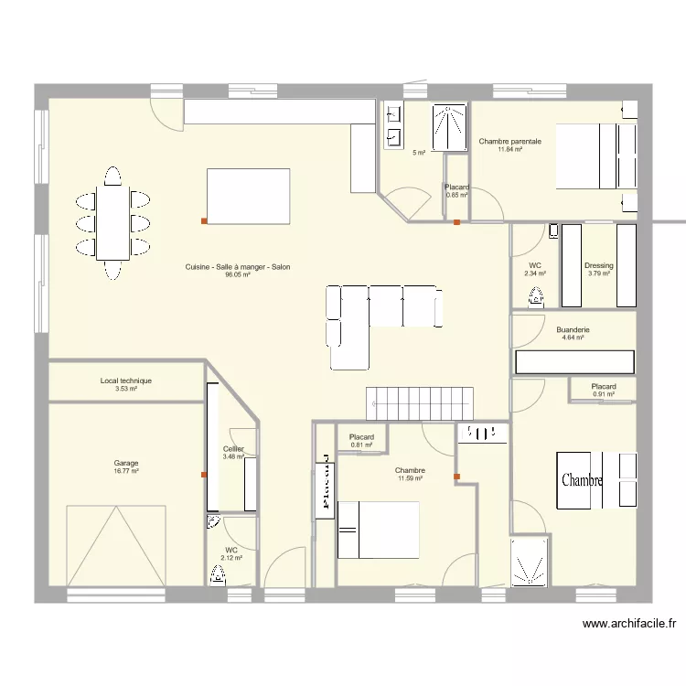 AUGEAU. Plan de 