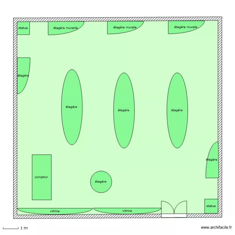 surface commercial. Plan de surface commercial. Plan de