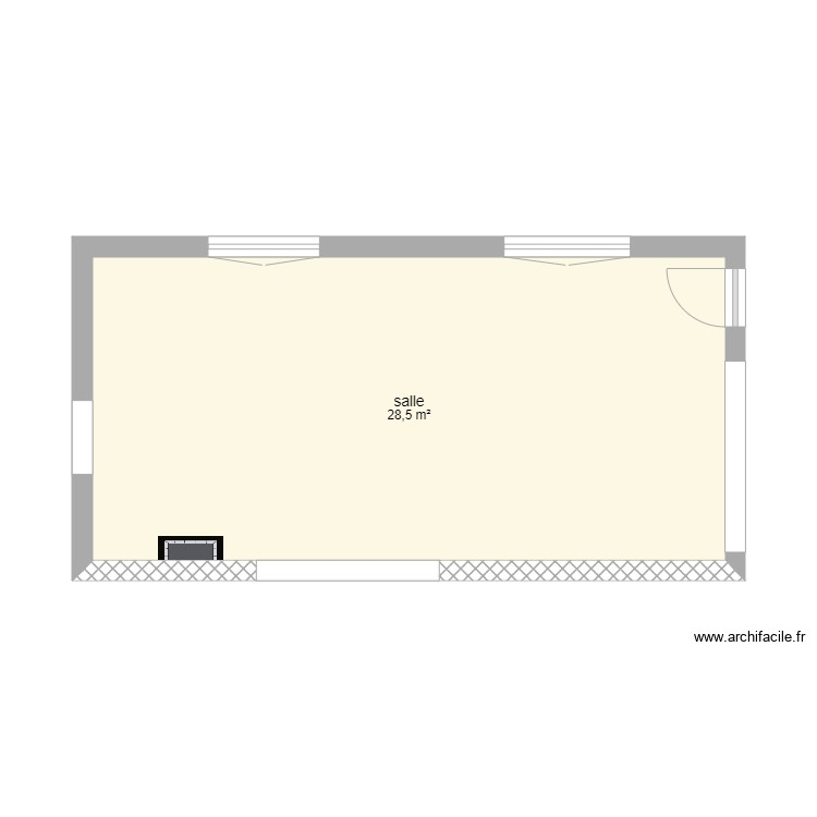 salle à manger - Plan 1 pièce 29 m2 dessiné par rphamax