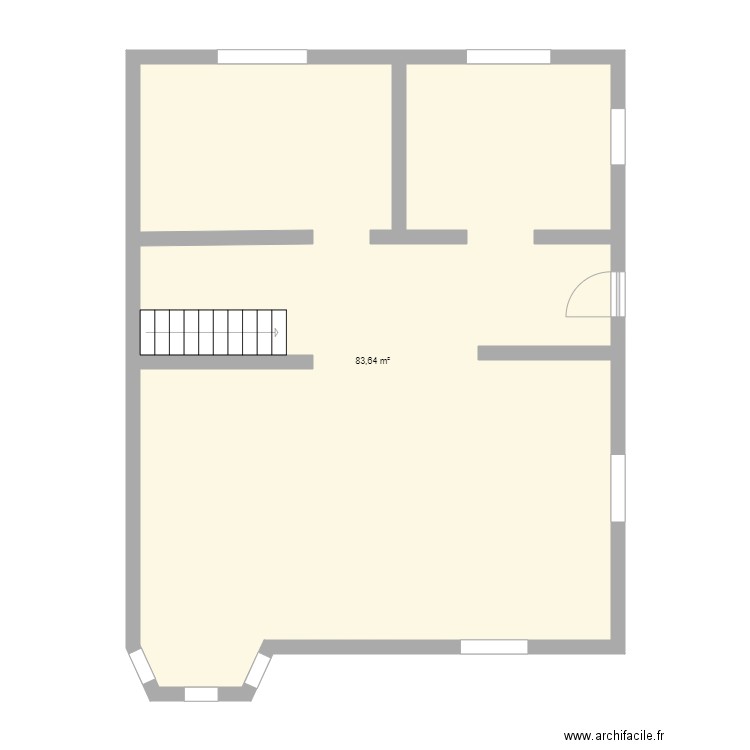 Eugene Varlin. Plan de 1 pièce et 84 m2