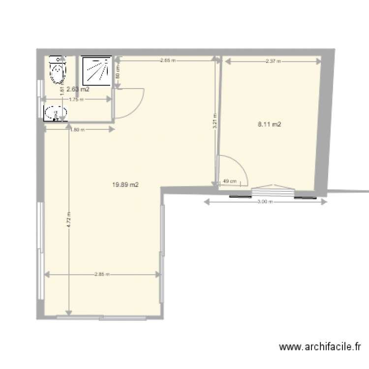 PETITE MAISON PLAN VERRANDA 1 CH. Plan de 0 pièce et 0 m2