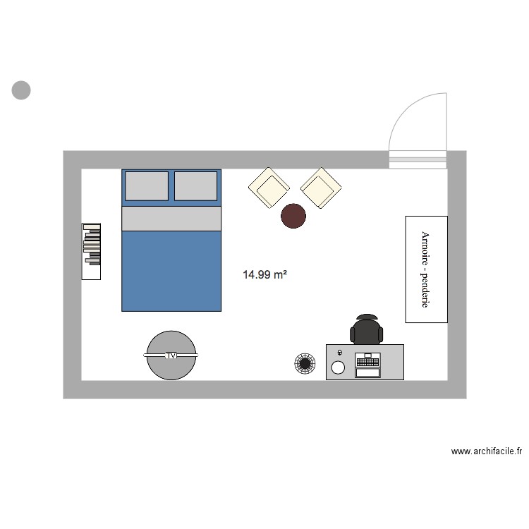 plan chambre espagnol. Plan de 0 pièce et 0 m2