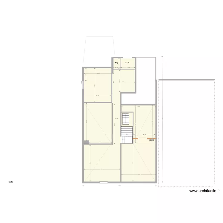 VONIN AUDIN LE TICHE etage. Plan de 