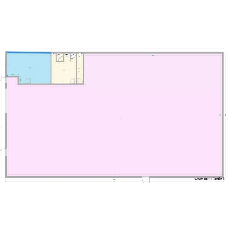 Stock priv&eacute; St bonnet de mure avant travaux. Plan de 