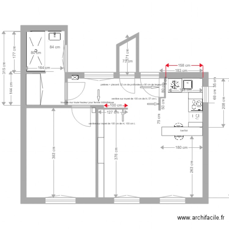 Appartement Olivier Eglem version définitive . Plan de 0 pièce et 0 m2
