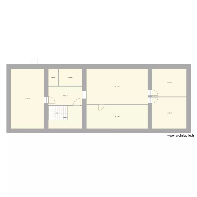 Mairie Sauni&egrave;res. Plan de 