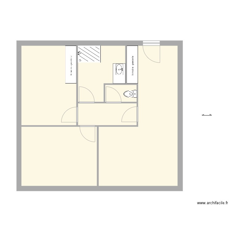 DECLA. Plan de 6 pièces et 59 m2