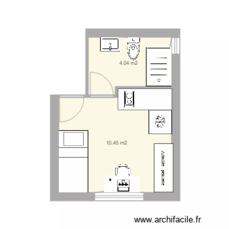 studio pascal bis. Plan de 