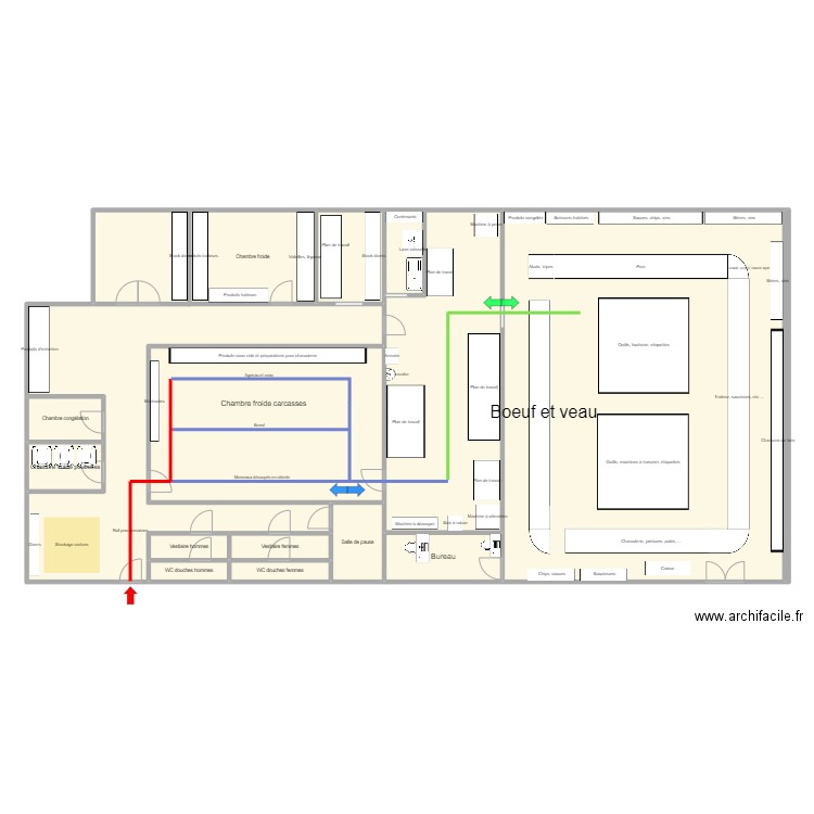 Boucherie marche. Plan de 0 pièce et 0 m2