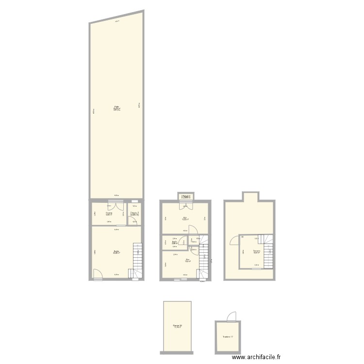 Delicias. Plan de 12 pièces et 180 m2