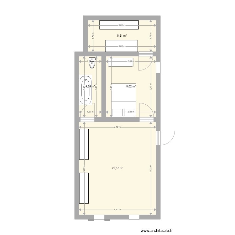 RDC ANNE. Plan de 0 pièce et 0 m2
