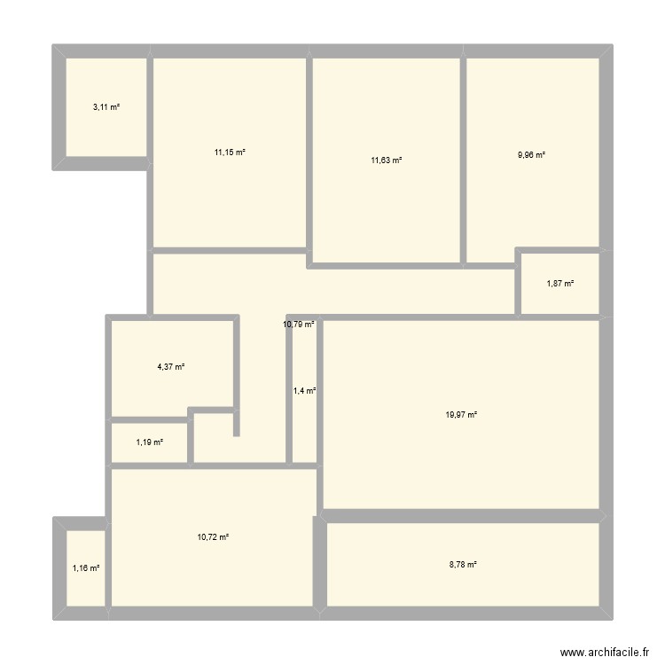 Appartement. Plan de 0 pièce et 0 m2