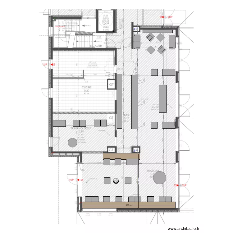 brasserie try out. Plan de 