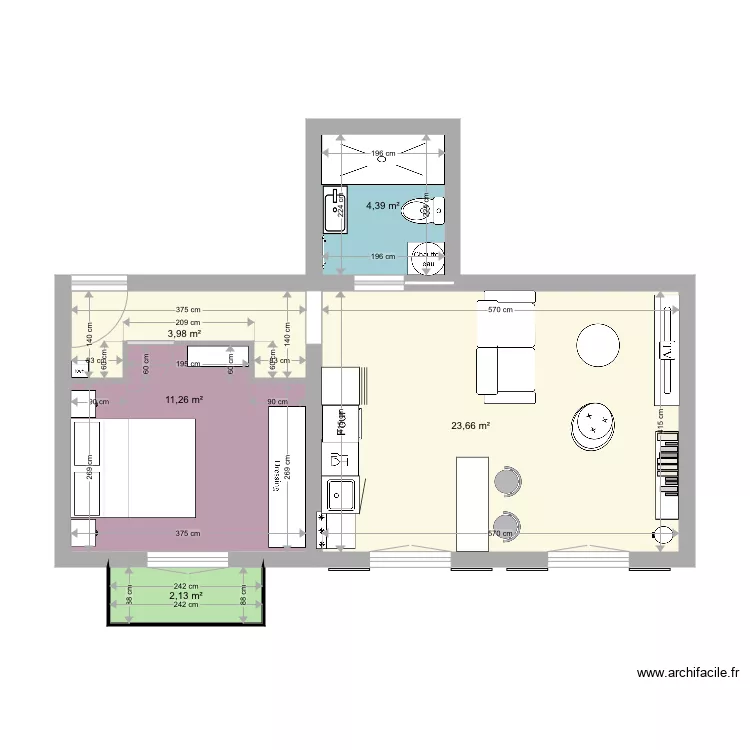 Appartement Marseille. Plan de 