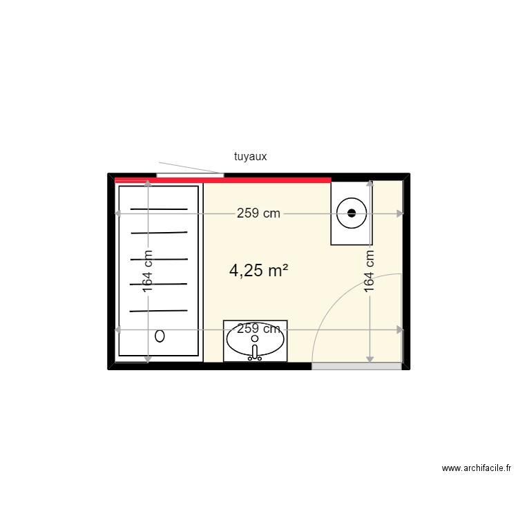 WIDEHEM JOEL . Plan de 1 pièce et 4 m2