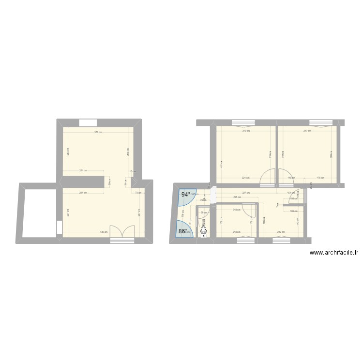 Maisons Alfort - Projet. Plan de 5 pièces et 59 m2