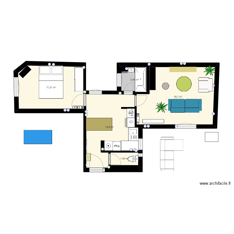 Clichy. Plan de 0 pièce et 0 m2