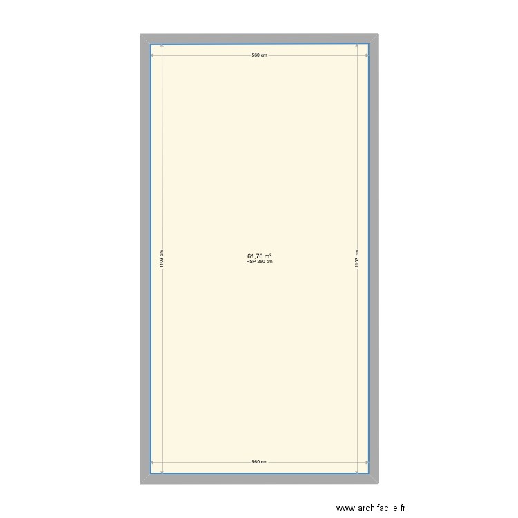 153 bis. Plan de 1 pièce et 62 m2