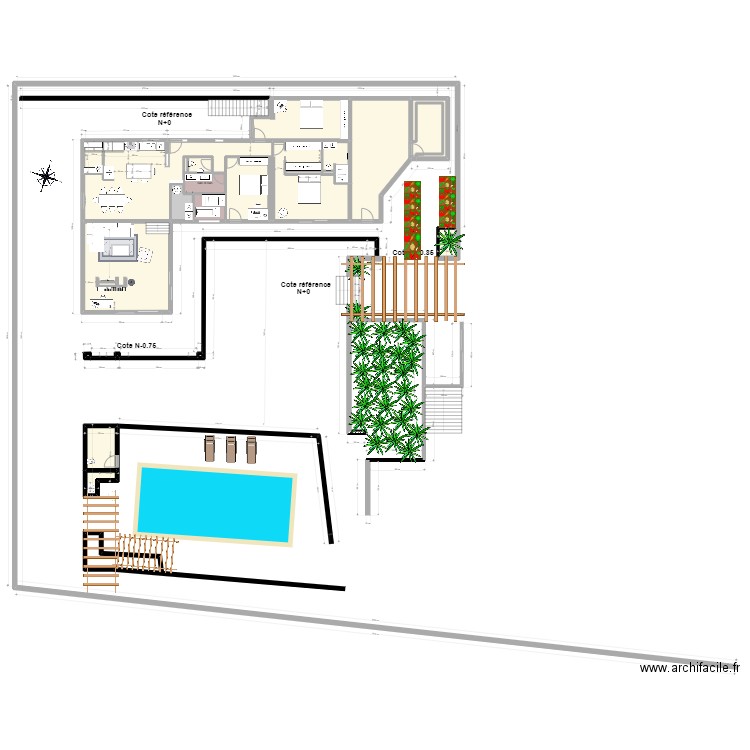 Barnouins 11 Plan intérieur. Plan de 25 pièces et 195 m2