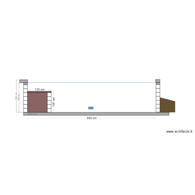 plage piscine. Plan de 0 pièce et 0 m2